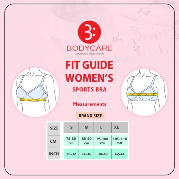 BODYCARE Women Cotton Spandex Non-Wired Sports Bra (Pack…