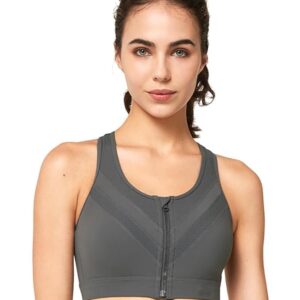 Fashiol Women Sports Bra | High Impact Zip Front Plus…