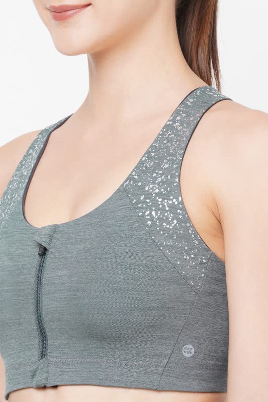 LAASA | JUST-Dry High Impact Front Zip Silver Foil…