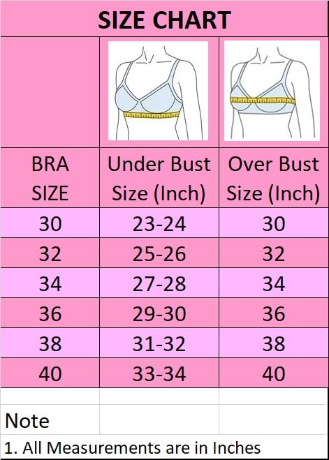 GLAMORAS Cotton Polyester Non-Padded Bra Full Coverage…