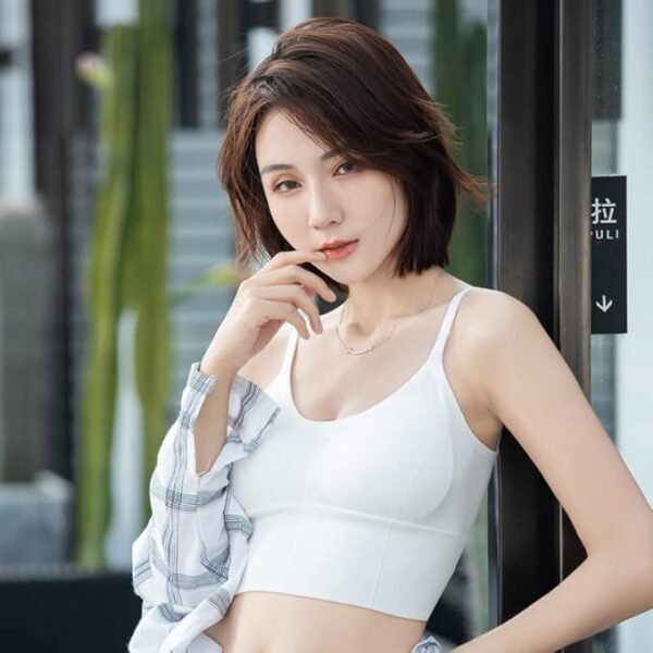 Mojmem Womens Cotton Sports Bra  Wire-Free Padded…