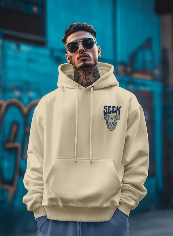 Veirdo Cotton Poly Fleece Oversized Hooded Sweatshirt…