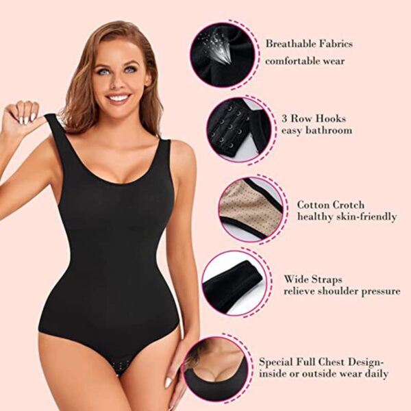 Qidrezy Women Waist Trainer Seamless Round Neck Tummy…