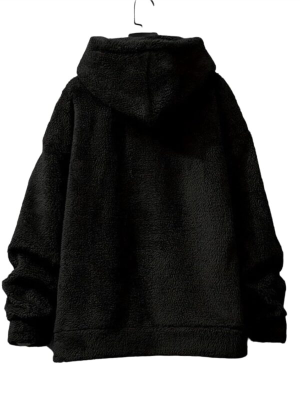BE SAVAGE Savage Printed Sherpa Woolen Drop Shoulder…