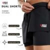 BOLD FITNESS 2 in 1 Active Dual Shorts with Inner Tights…