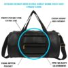 20L Leather Gym Duffle Bag for Men & Women | Adjustable…