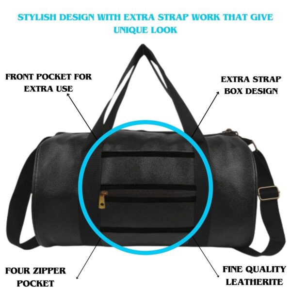 20L Leather Gym Duffle Bag for Men & Women | Adjustable…