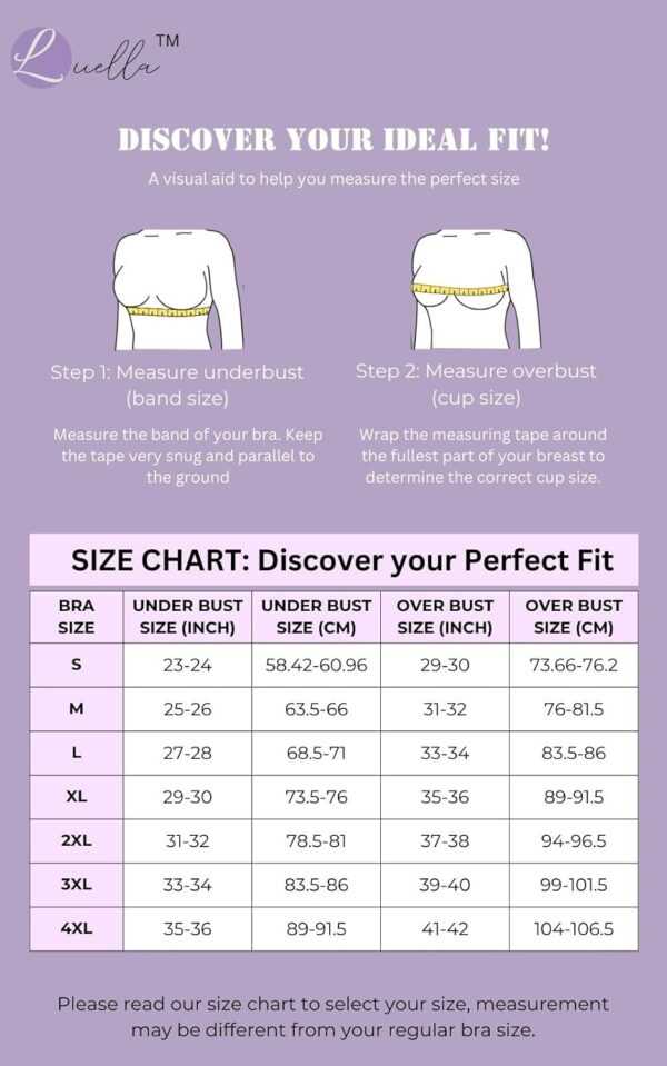 Luella Women’s Full Support Wireless T-Shirt Bra,…