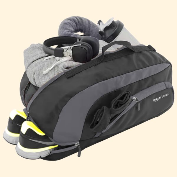 Amazon Basics Polyester Gym Duffle Bag with Shoe…