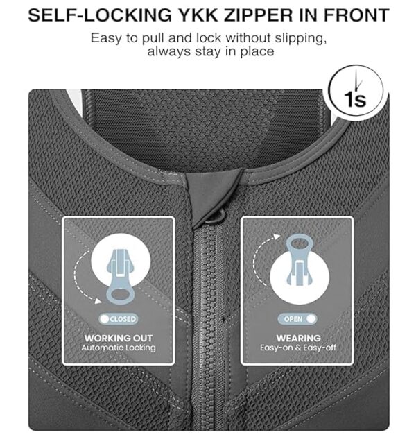 Fashiol Women Sports Bra | High Impact Zip Front Plus…