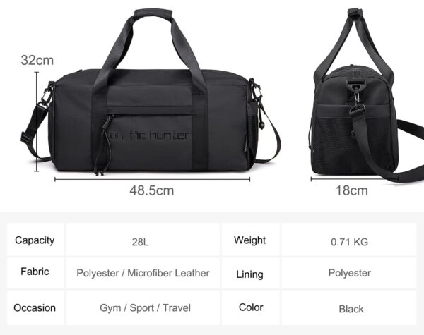Arctic Hunter Sport Travel Duffle Bag for Men Women 28L…