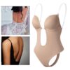 CALANDIS Women Backless Bodysuit Deep V Neck Body Shaper…