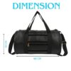 20L Leather Gym Duffle Bag for Men & Women | Adjustable…
