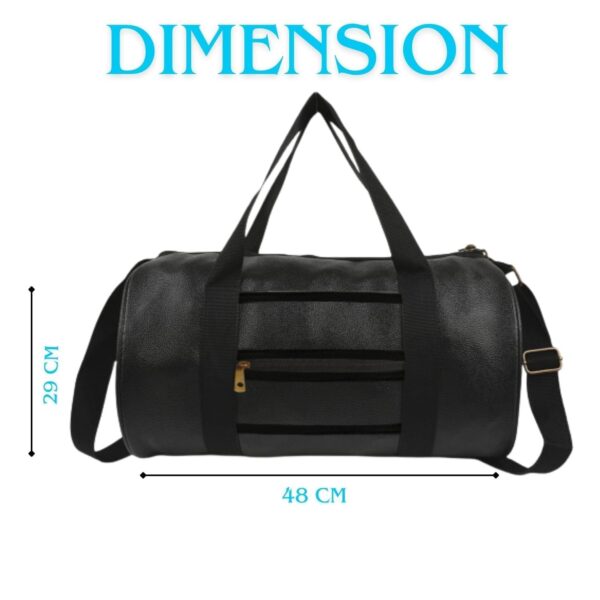 20L Leather Gym Duffle Bag for Men & Women | Adjustable…