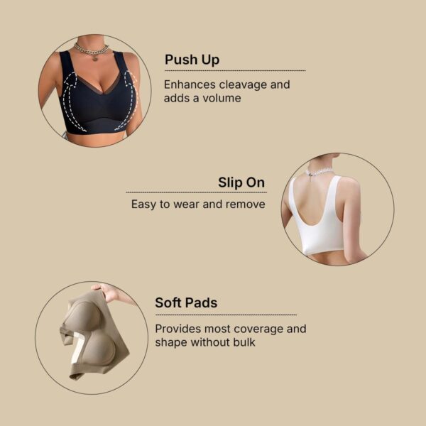 Luella Women’s Full Support Wireless T-Shirt Bra,…