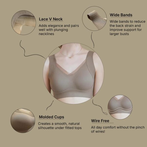 Luella Women’s Full Support Wireless T-Shirt Bra,…