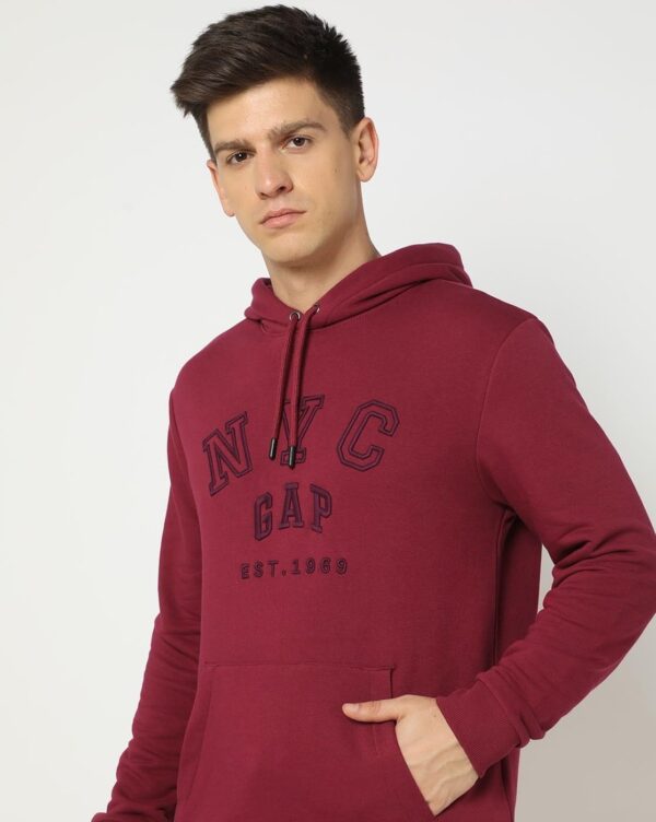 GAP Mens Regular Fit Logo Print Full Sleevesd Cotton Hoodie