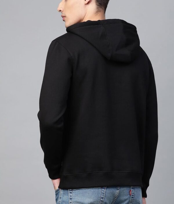 MANLINO Men’s Black Full Sleeve Graphic Printed Hooded…