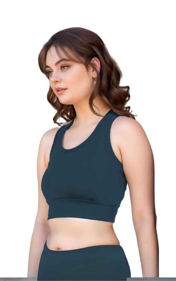 BLUEFICUS Premium Seamless Non-Padded Slip On Sports Bra…