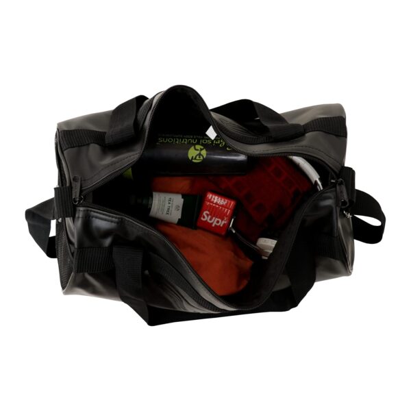 AUXTER Polyester 23cms Black Leatherette Gym Bag Duffel…