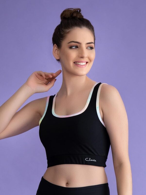 Clovia Women’s Medium Impact Padded Non-Wired Sports Bra…