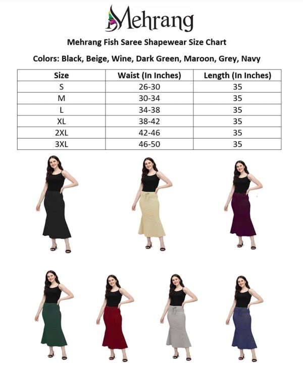 Mehrang Stretchable Saree Shapewear Petticoat for Women,…