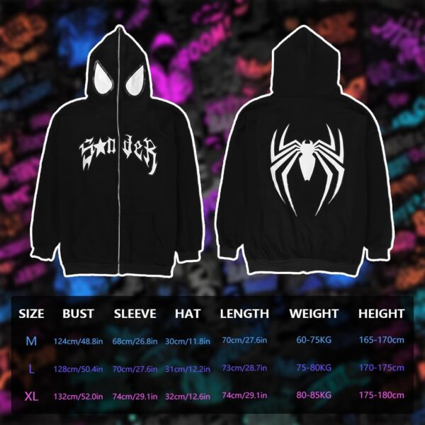 GUSTAVE Hoodie for Men Women Spider Full Zip Hoodie Y2k…