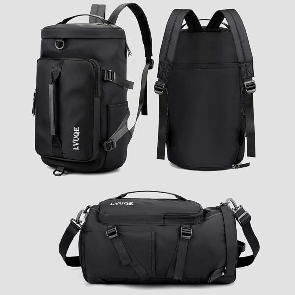 LATIQ MART 3-in-1 Sports Duffel Backpack Gym Bag for Men…