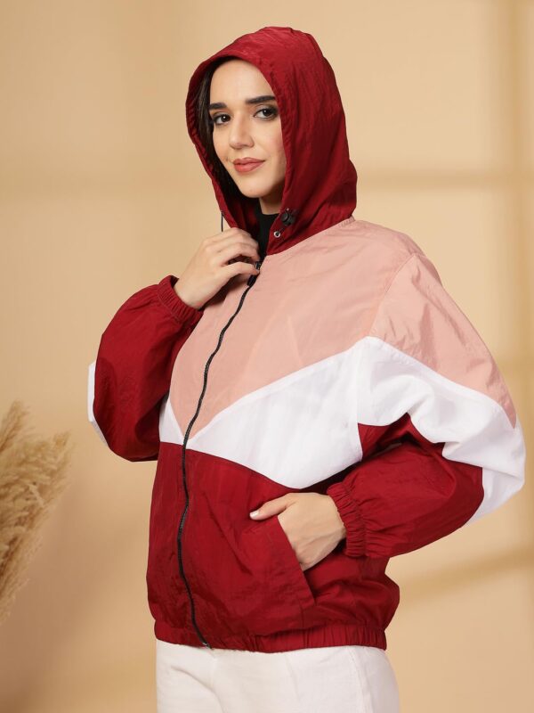 CHKOKKO Womens Stylish Oversized Windcheater Jacket with…