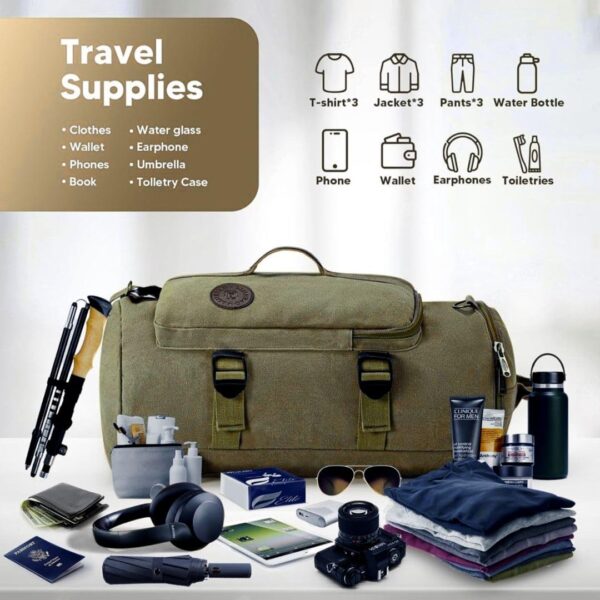 KARRIER Denim Travel Backpack | Multipurpose Duffle,…