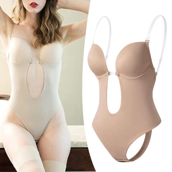 CLUB BOLLYWOOD CBOLLY – Women Backless Bodysuit Deep V…
