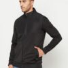 Glito Men’s Black Solid Jacket-Track-Upper. With Side Pocket