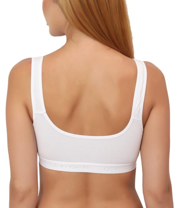 GLAMORAS Cotton Polyester Non-Padded Bra Full Coverage…