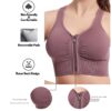 GLAMORAS Nylon Elastane Women Padded Wirefree Front Zip…