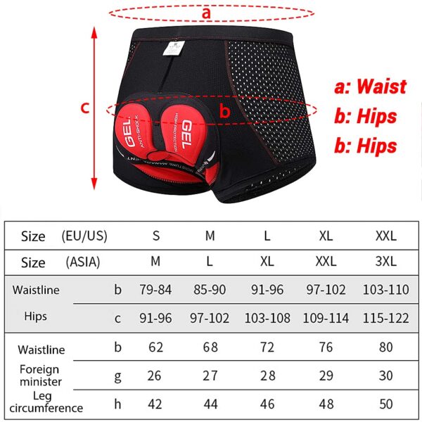 PROBEROS Men’s Cycling Shorts 3D Padded Cycling Pants…