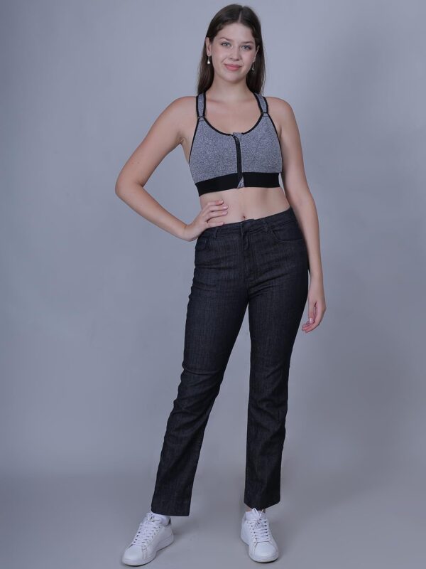 Fabme Women Polyester Spandex High Impact Front Zip…