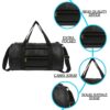 20L Leather Gym Duffle Bag for Men & Women | Adjustable…