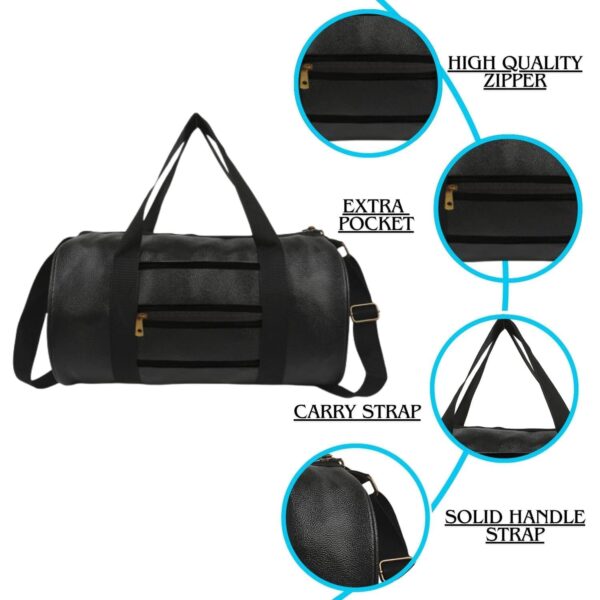 20L Leather Gym Duffle Bag for Men & Women | Adjustable…