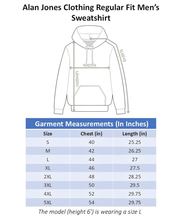 Alan Jones Clothing Mens Solid Hooded Sweatshirt |…