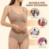 SHAPEMOUR Thong Bodysuit for Women, Slimming Design…