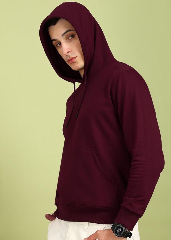 Alan Jones Clothing Mens Solid Hooded Sweatshirt |…