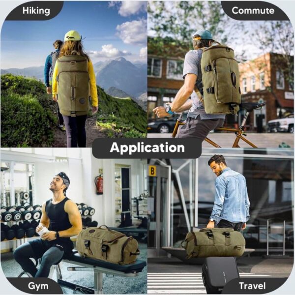 KARRIER Denim Travel Backpack | Multipurpose Duffle,…