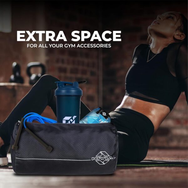 NIVIA Basic Duffle Polyester Bag for Men & Women, Gym…