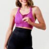 Fabluk Women Polyester Spandex High Impact Front Zip…
