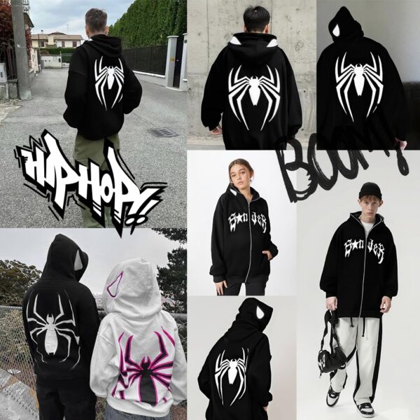 GUSTAVE Hoodie for Men Women Spider Full Zip Hoodie Y2k…
