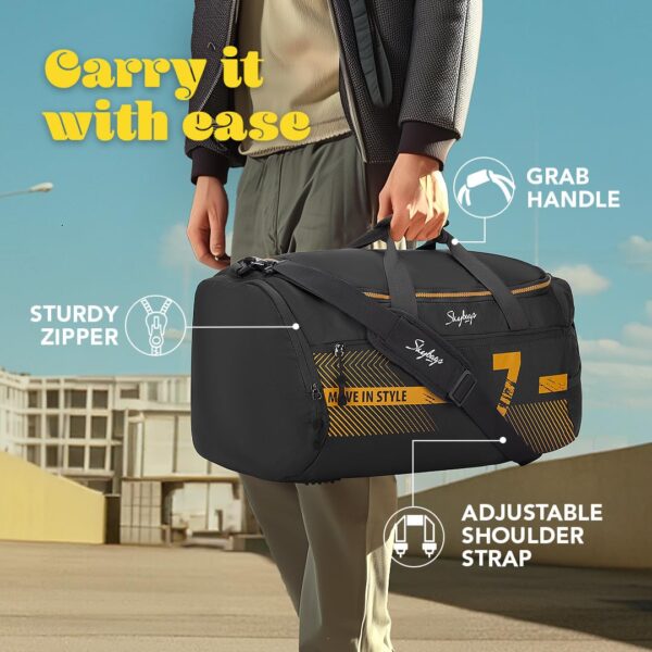Skybags Polyester Stride 52Cm Gym Duffle Bag for Men and…