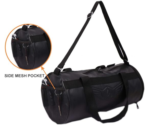 AUXTER Polyester 23cms Black Leatherette Gym Bag Duffel…