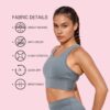 Enamor Wide Straps Seamed T-Back Basic Workout Sports…