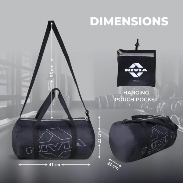 Nivia Enfold 2.0 Duffle Polyester Gym Bags, Adjustable…