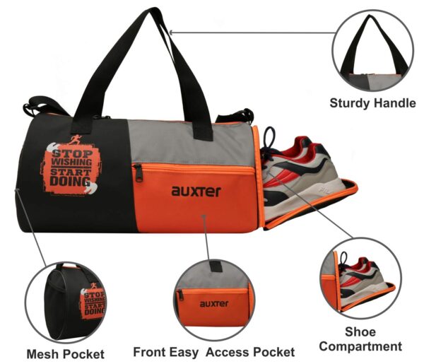 AUXTER Premium Sports Polyester 48 Cms Gym Duflle Bag…